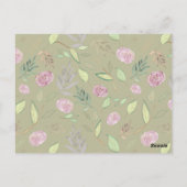 Carte Postale Fleurs d'aquarelle festive 5 (Dos)