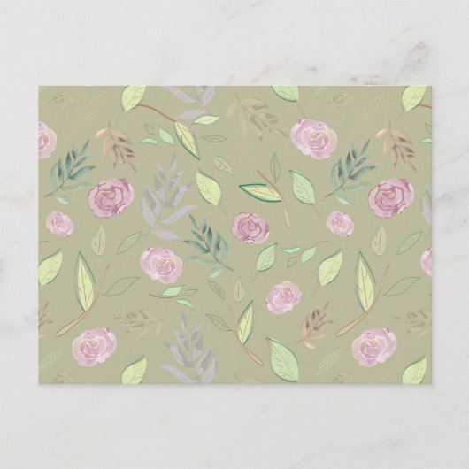 Carte Postale Fleurs d'aquarelle festive 5 (Devant)
