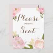 Carte Postale Fleurs D'Aquarelle Romantiques S'Il Vous Plaît Tro (Devant / Derrière)