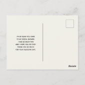 Carte Postale Fleurs d'aquarelle rose sur les rayures Merci (Dos)