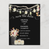 Carte Postale Fleurs d'aquarelle rustiques Mason Jar (Devant)