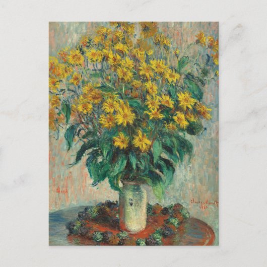 Carte Postale Fleurs d'artichauts de Jérusalem par Claude Monet (Devant)