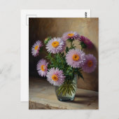 Carte Postale Fleurs d'Aster (Devant / Derrière)