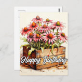 Carte Postale Fleurs d'aster joliment plantées (Devant / Derrière)