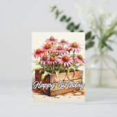 Carte Postale Fleurs d'aster plantées joliment (Debout devant)