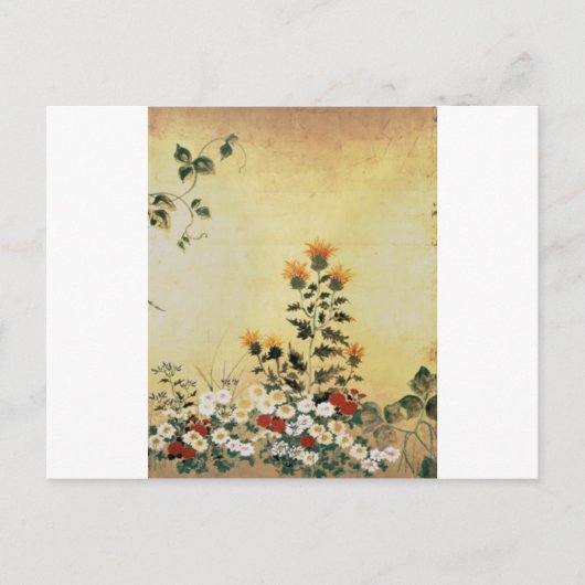 Carte Postale Fleurs d'automne (Devant)
