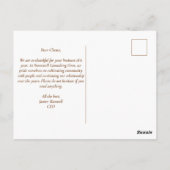 Carte Postale Fleurs d'automne bon thanksgiving Affaires personn (Dos)