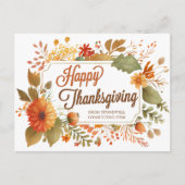 Carte Postale Fleurs d'automne bon thanksgiving Affaires personn (Devant)