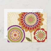 Carte Postale Fleurs d'automne contemporaines (Devant / Derrière)