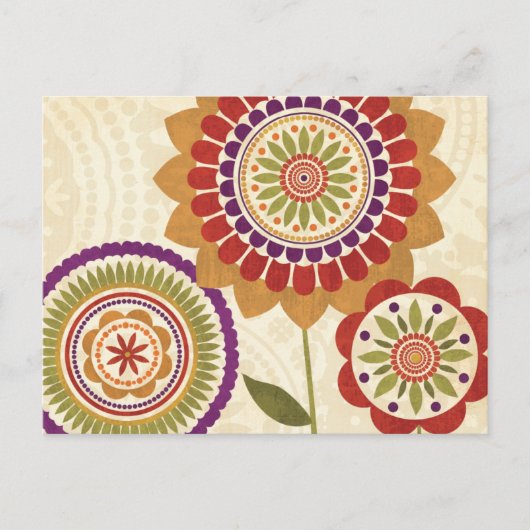 Carte Postale Fleurs d'automne contemporaines (Devant)