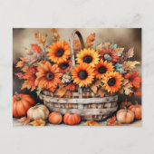 Carte Postale Fleurs d'automne, couleurs d'automne, (Devant)