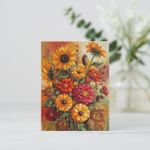 Carte Postale Fleurs d'automne, couleurs d'automne,