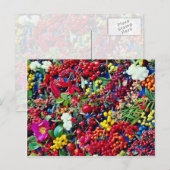 Carte Postale Fleurs de baies d'automne (Devant / Derrière)