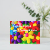 Carte Postale Fleurs de ballons de jouets (Debout devant)