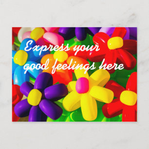 Carte Postale Fleurs de ballons de jouets