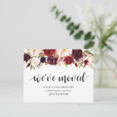 Carte Postale Fleurs de Bourgogne, Annonce de déménagement (Debout devant)