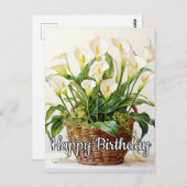 Carte Postale Fleurs de calla en fleurs (Devant / Derrière)