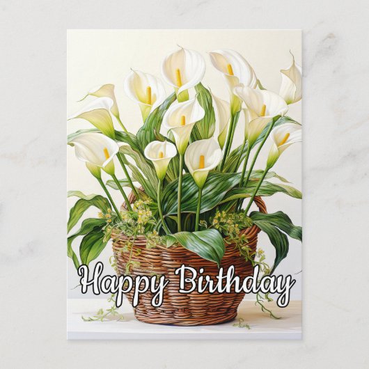 Carte Postale Fleurs de calla en fleurs (Devant)