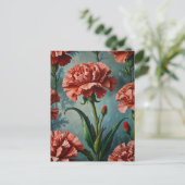 Carte Postale Fleurs de carnation (Debout devant)
