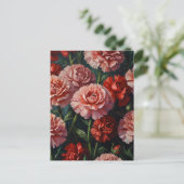 Carte Postale Fleurs de carnation (Debout devant)