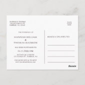 Carte Postale Fleurs de cerises Mariage floral Modifier la date (Dos)