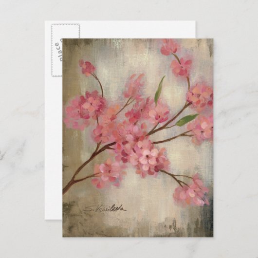 Carte Postale Fleurs de cerisier (Devant / Derrière)