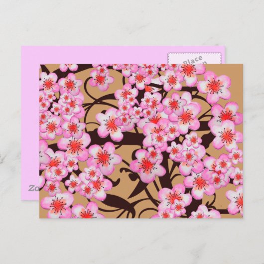 Carte Postale Fleurs de cerisier (Devant / Derrière)