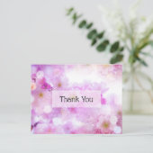 Carte Postale Fleurs de cerisier rose Photo Merci (Debout devant)