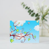Carte Postale Fleurs de cerisiers (Debout devant)