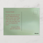 Carte Postale Fleurs de cerisiers en rose et Turquoise (Dos)