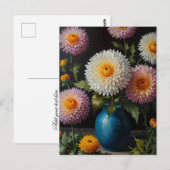 Carte Postale Fleurs de chrysanthème (Devant / Derrière)