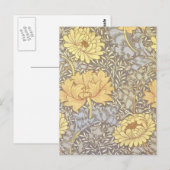 Carte Postale Fleurs de chrysanthème de William Morris (Devant / Derrière)