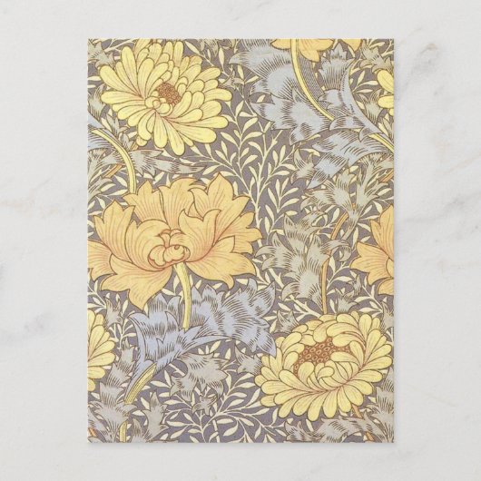 Carte Postale Fleurs de chrysanthème de William Morris (Devant)