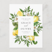 Carte Postale Fleurs de citron botanique QR Code Enregistrer la  (Devant)