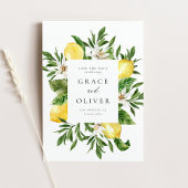 Carte Postale Fleurs de citron botaniques Code QR Enregistrer la