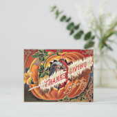 Carte Postale Fleurs de citrouille à plumes de dinde (Debout devant)