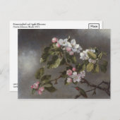 Carte Postale Fleurs de colibri et de pomme Martin J. Heade (Devant / Derrière)
