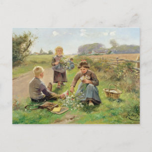 Carte Postale Fleurs de collecte (huile sur toile)