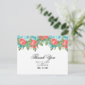 Carte Postale Fleurs de corail et de sarcelle (Debout devant)