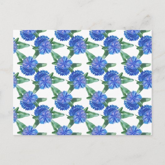 Carte Postale fleurs de couleur d'eau (Devant)