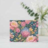 Carte Postale Fleurs de couleur vive florale (Debout devant)