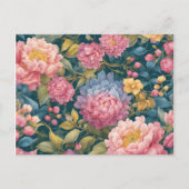 Carte Postale Fleurs de couleur vive florale (Devant)