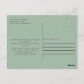 Carte Postale Fleurs de crème rose pâle Fête des mariées d'aquar (Dos)