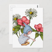 Carte Postale Fleurs de cueillette, Fanstasy Art (Devant / Derrière)