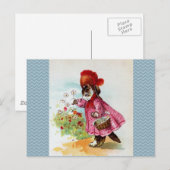 Carte Postale Fleurs de cueillette Kitty (Devant / Derrière)