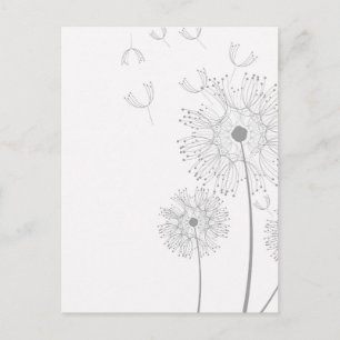 Carte Postale Fleurs de Dandelion Fleurs de Paix Aimer Destiny