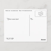 Carte Postale Fleurs De Delphinium Modernes Rétro (Dos)