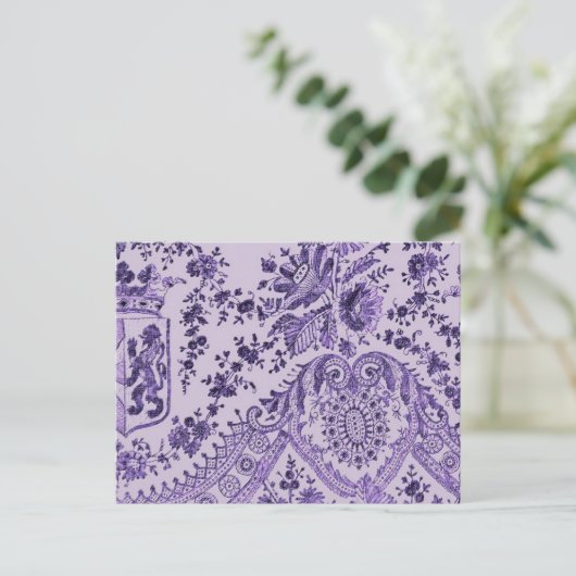 Carte Postale Fleurs de dentelle violette (Debout devant)