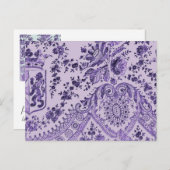 Carte Postale Fleurs de dentelle violette (Devant / Derrière)