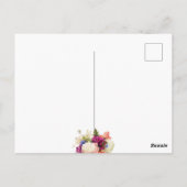 Carte Postale Fleurs de deuil Rose rose Orchidée violette (Dos)